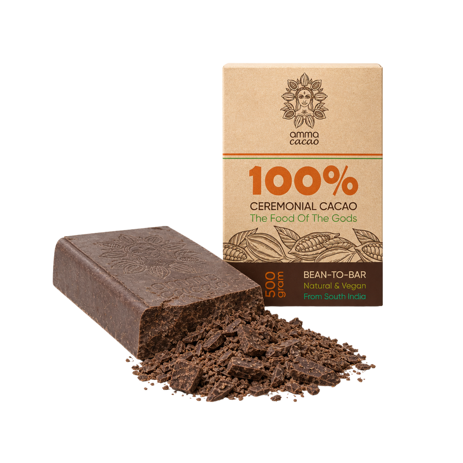 Amma Cacao - Pure Ceremoniële Cacao uit India (500g)