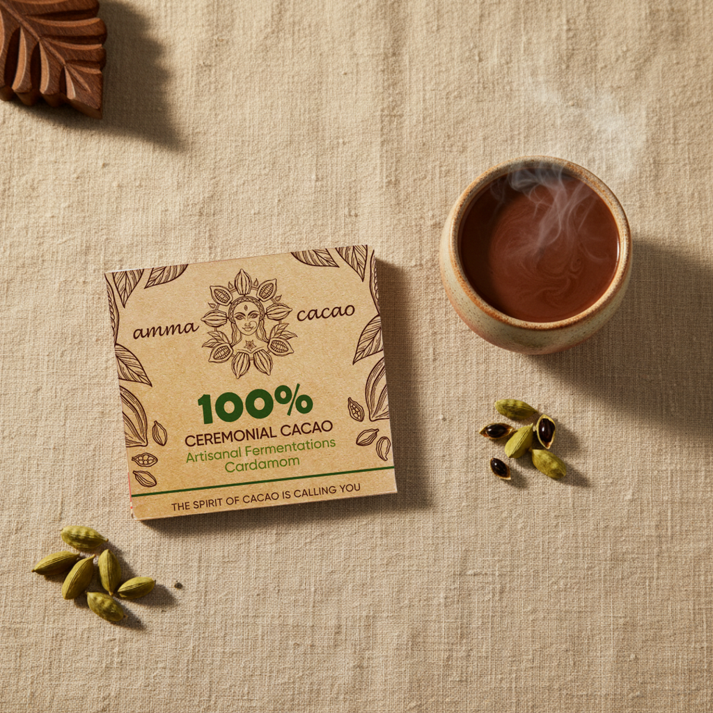 Amma Cacao - AmmaBar 100% Ceremoniële Cacao (Cardamom)