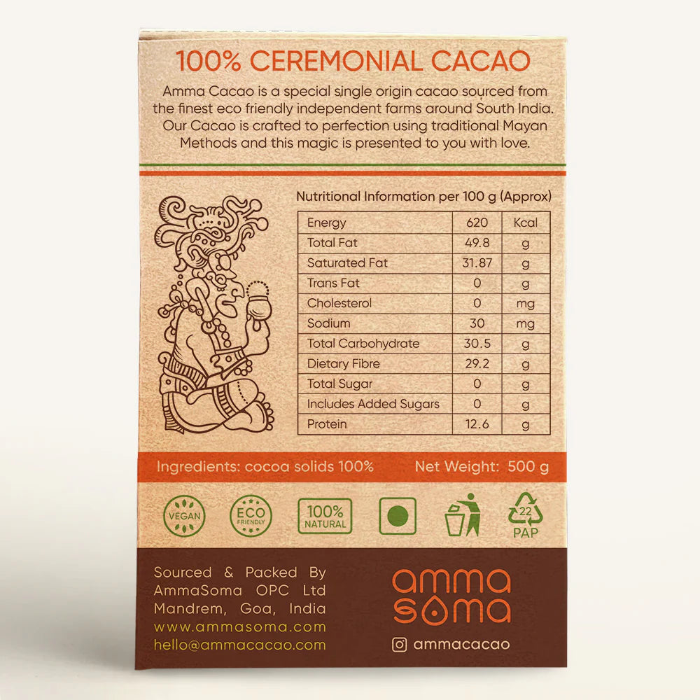 Amma Cacao – Ceremoniële Cacao 500g